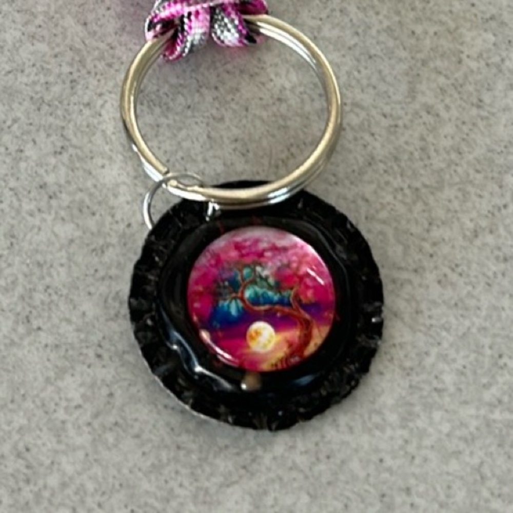 Bottle cap keychain